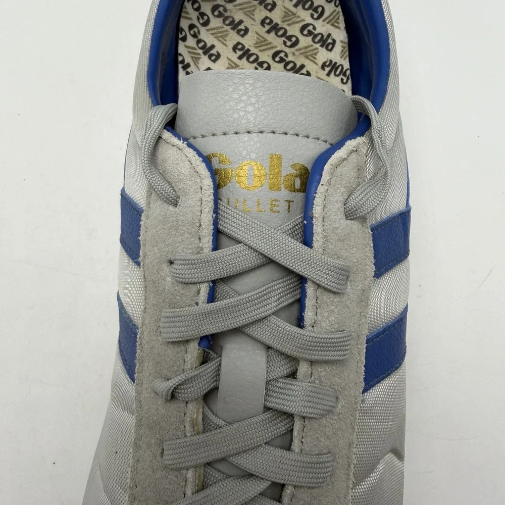 Gola Bullet Trainers Sneakers Mens Gray Nylon Blue Preppy Casual